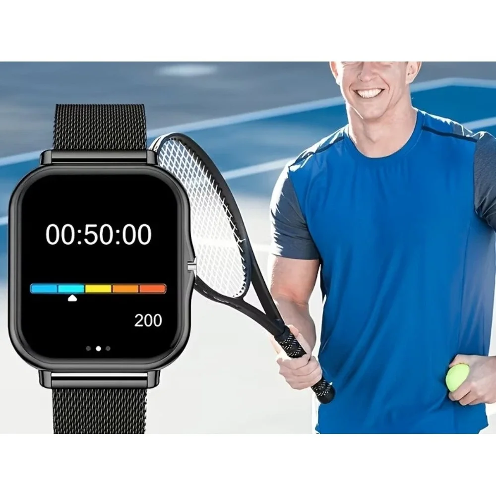 Touch Screen Smart Watch for Men And Women, Bluetooth, Phone Call, Fitness Gold